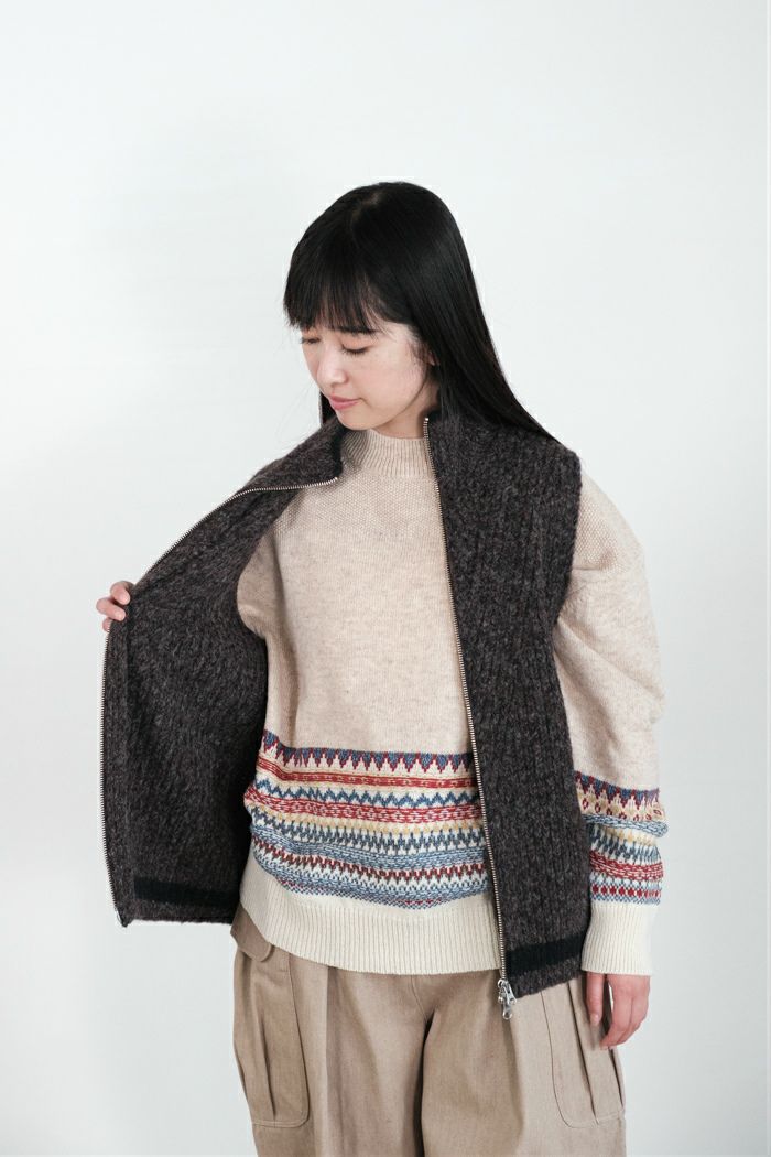 ASEEDONCLOUD アシードンクラウド Blushed knit vest(25AW) | T.T. GARRET