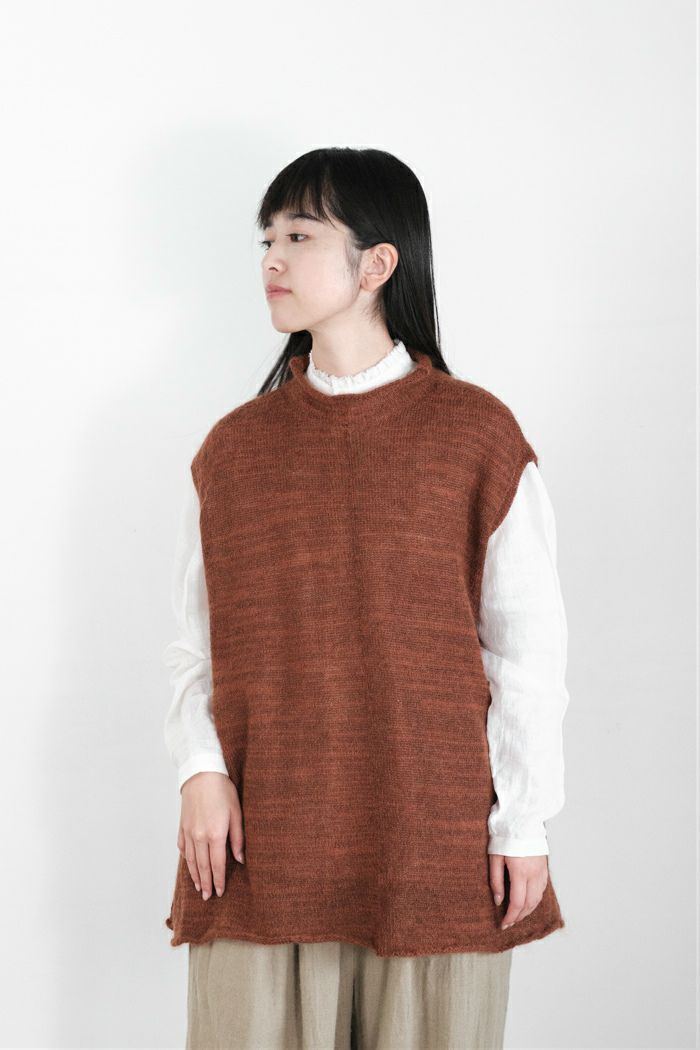 suzuki takayuki スズキタカユキ fulling knitted vest (25AW) | T.T.