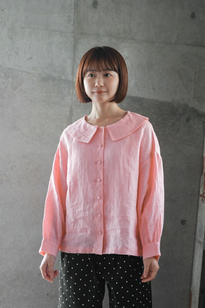 pot and tea ポットアンドティー ビッグカラーブラウス(25AW/NEW
