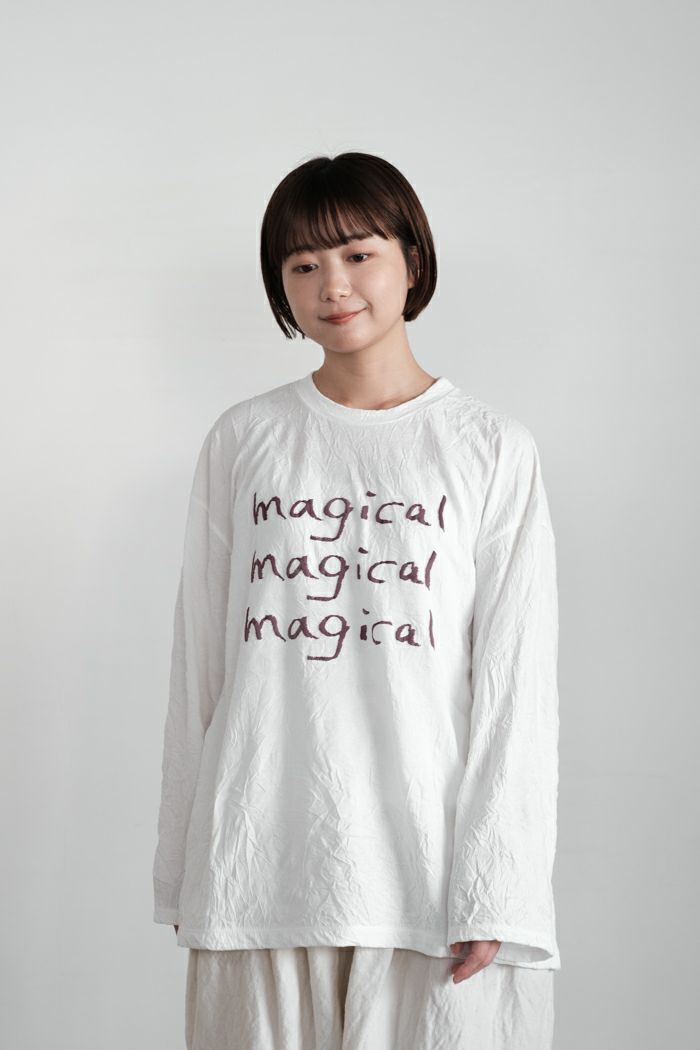 クルニ25aw 白シャツ CULLNI クルニ Layerd Rib Embroidery Patch Sleeve Pullover(25AW