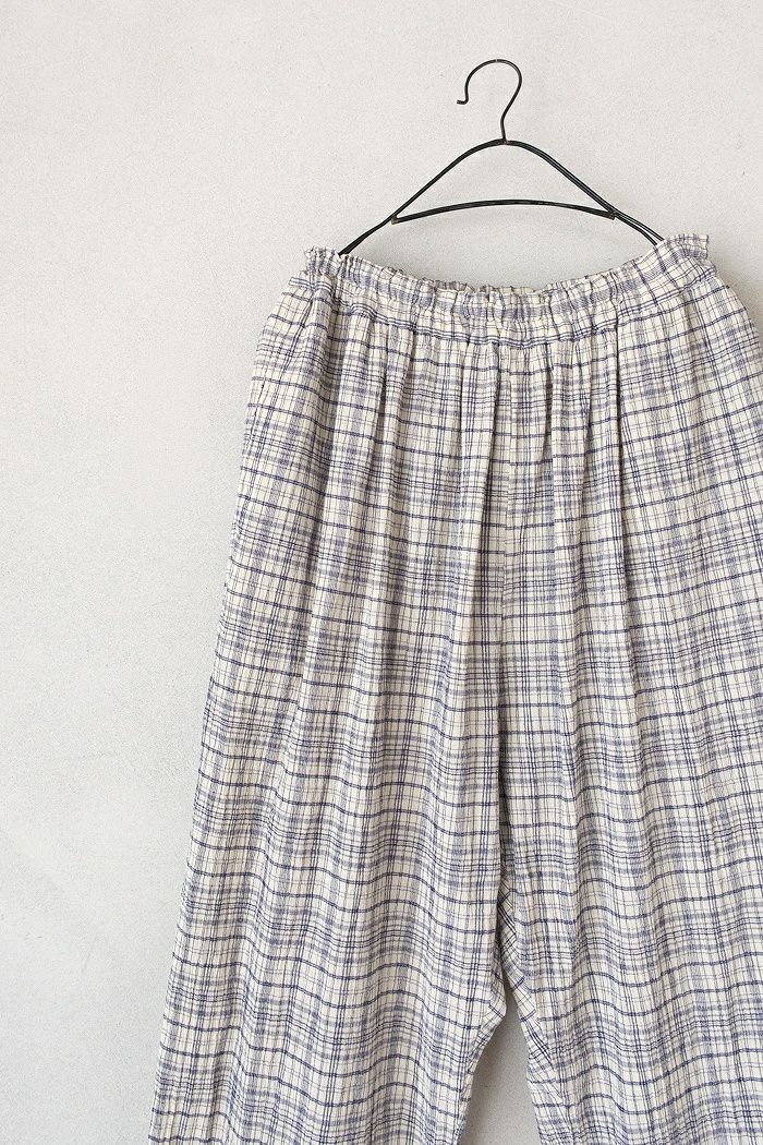 じゅえるさま確認用 bulle de savon ビュルデサボン ちぢみcheckパンツ(26SS) | T.T. GARRET