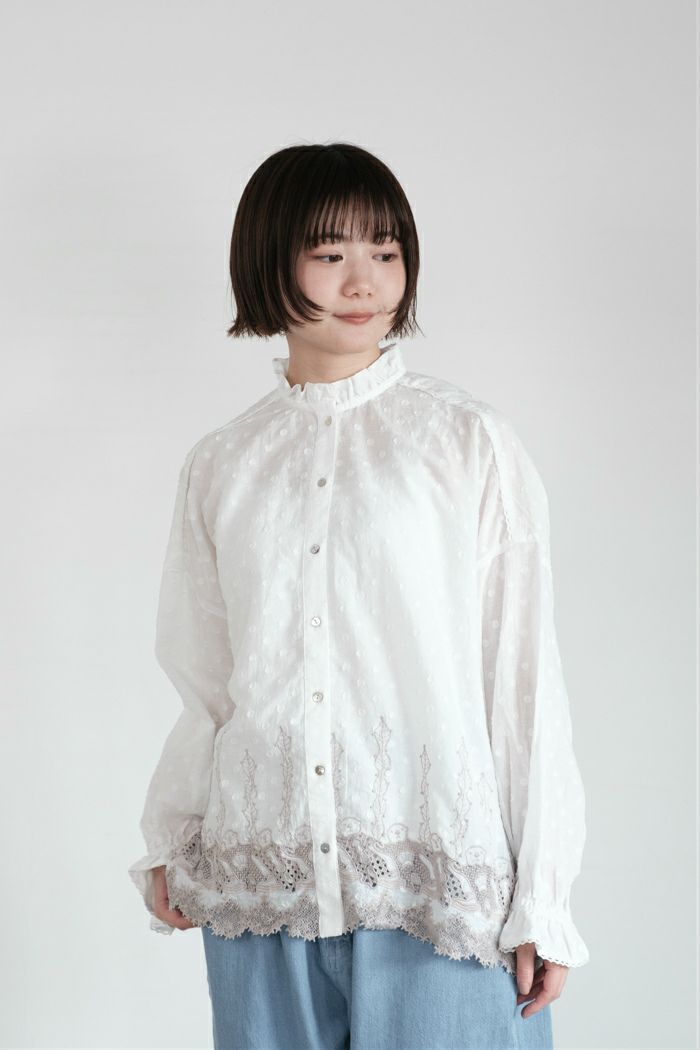 marble SUD マーブルシュッド flower language プチカラーシャツ(25AW