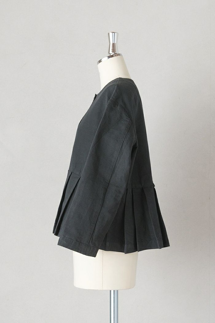 MAGALI マガリ ハイカウントコットンリネンダブルボタンジャケット