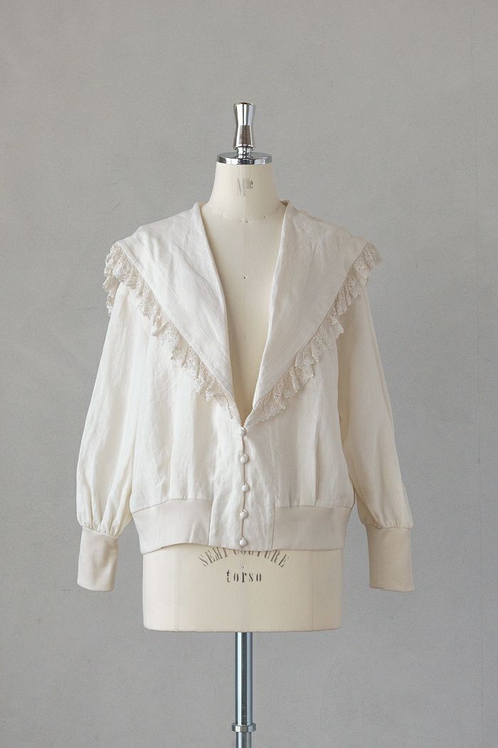 MAGALI マガリ コットンドビー・ウエストギャザープルオーバー(25SS