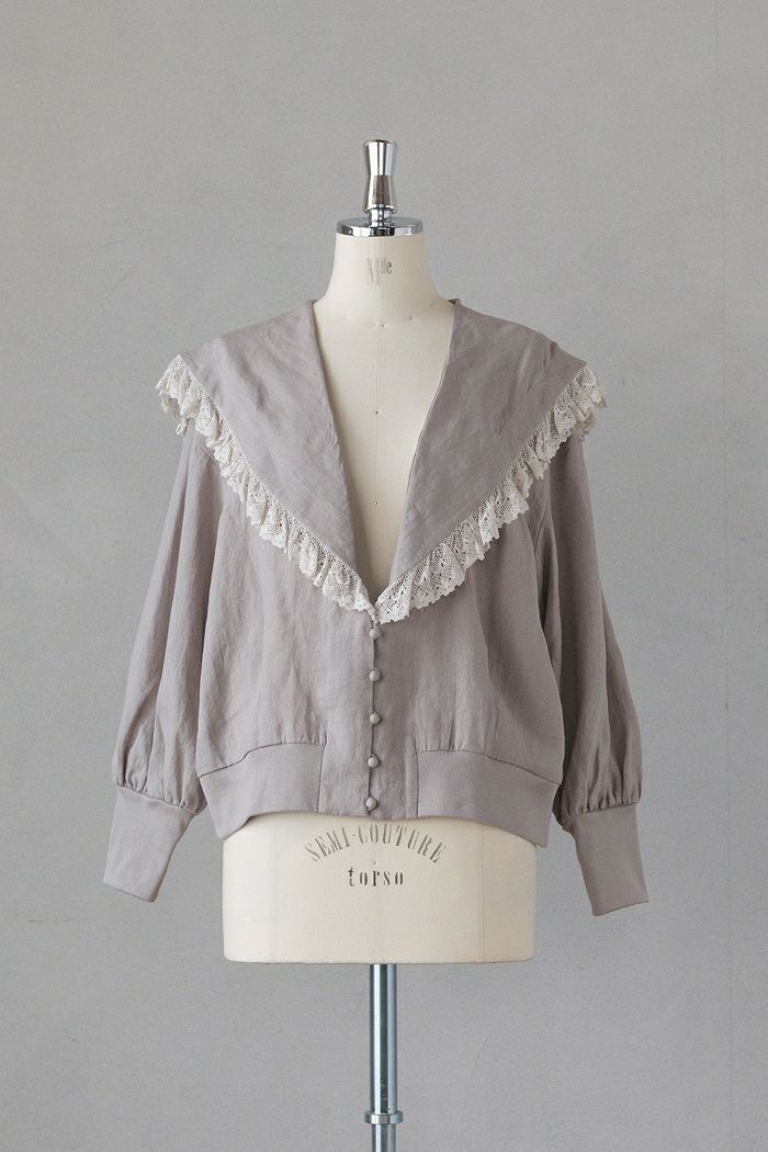 MAGALI マガリ コルトレイクリネンレース襟カーディガン(26SS) | T.T.