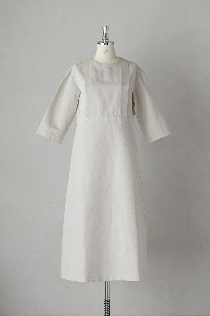 MAGALI マガリ 天日干しコットン・スクエアカラー・ワンピース(25SS