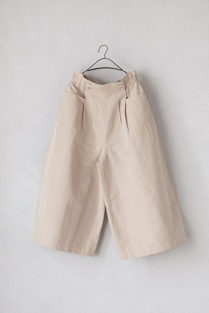 MAGALI マガリ 炭染めリネンコットン・サスペンダーバルーンパンツ