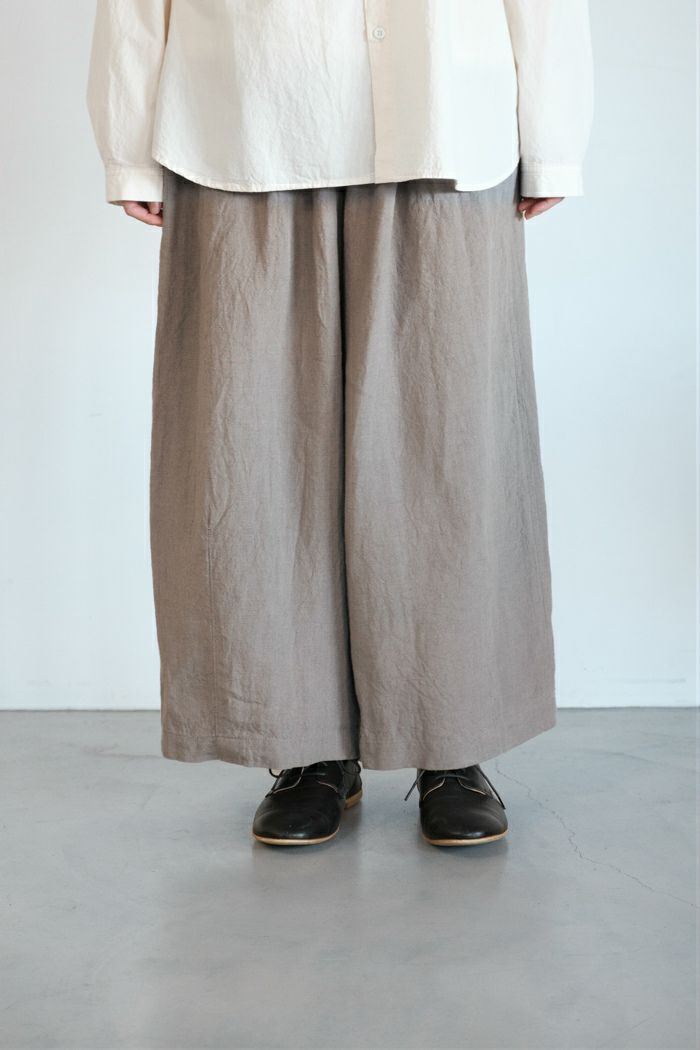 Vlas Blomme ヴラスブラム Washed 40/1 Linen ギャザーパンツ(26SS