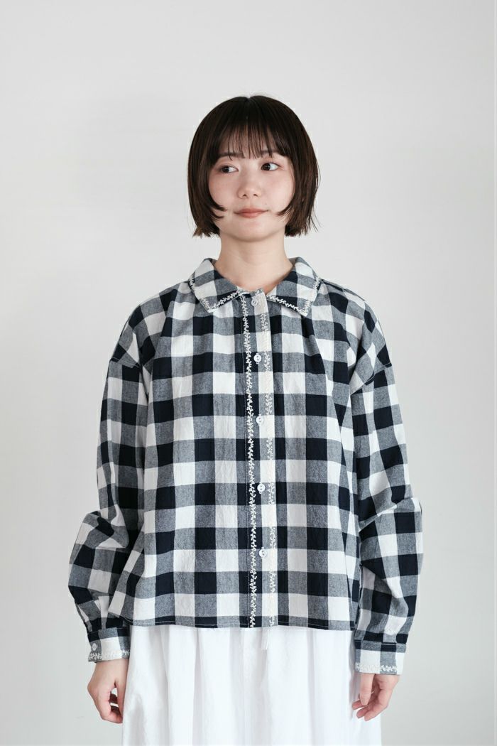 ASEEDONCLOUD アシードンクラウド Seiyako jacquard knit blouse(25AW