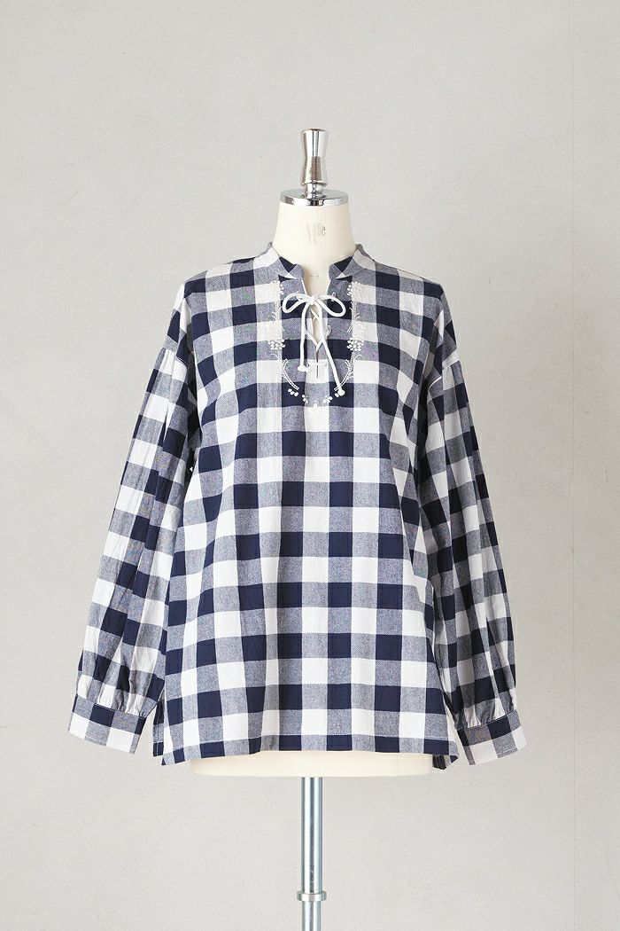 PAR ICI パーリッシィ カントリー刺繍セーラーブラウス(25SS) | T.T.