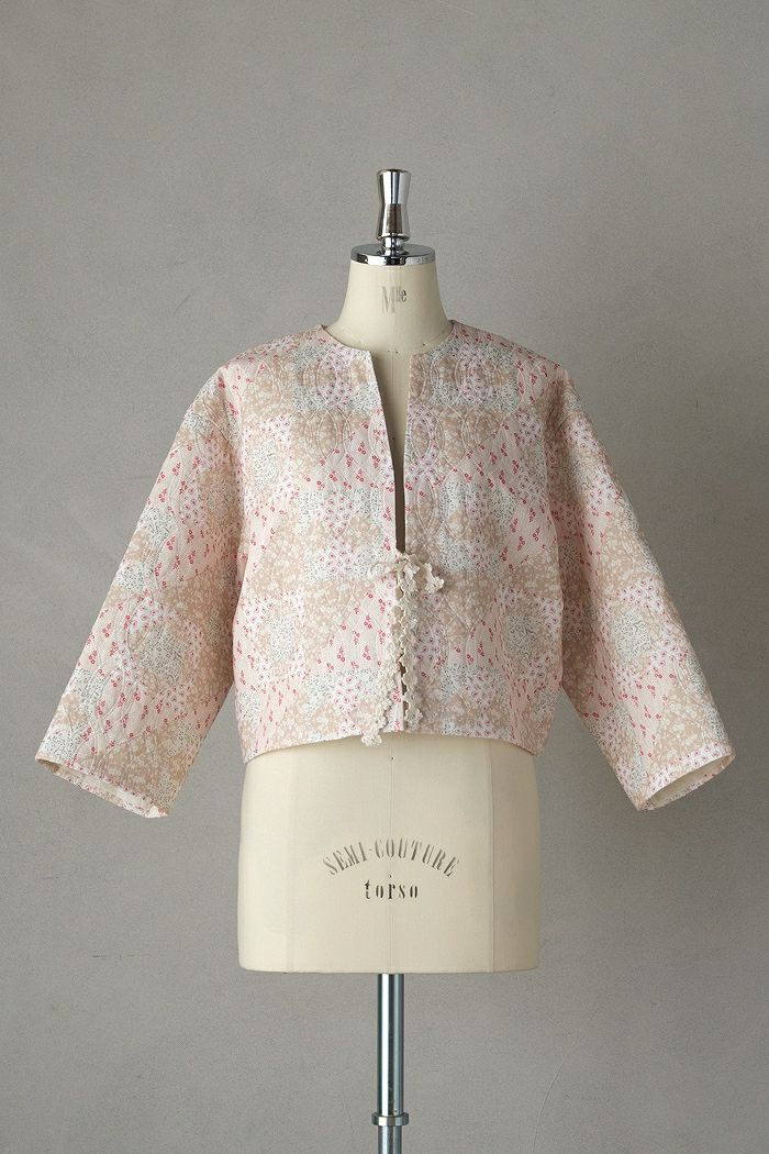 qiri キリ patchwork print quilting short jacket(26SS) | T.T. GARRET