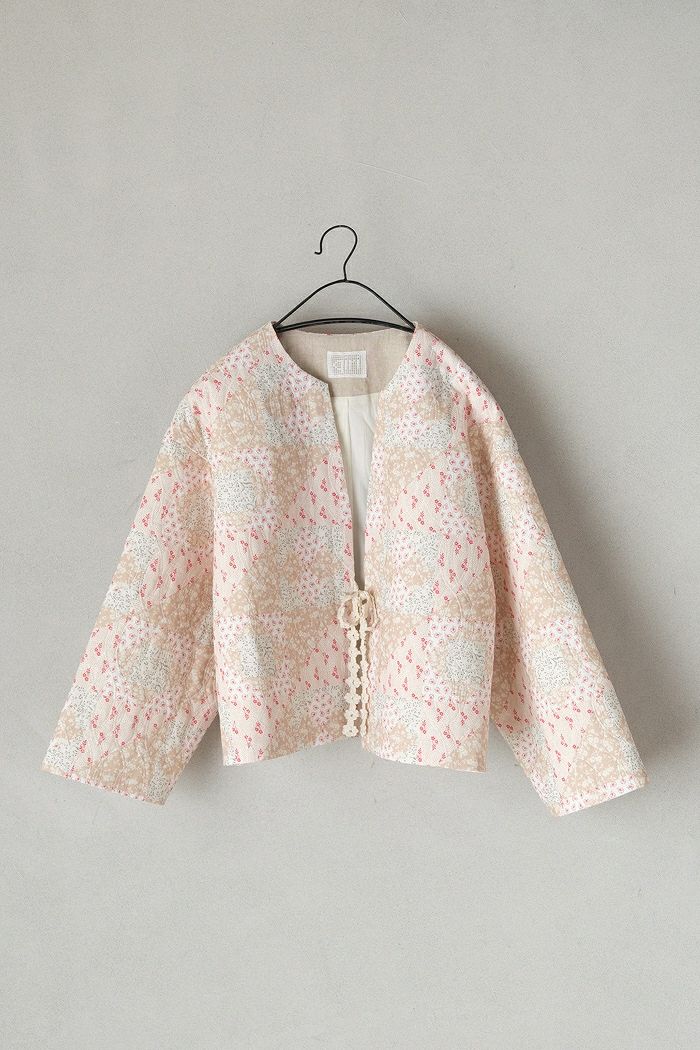 qiri キリ patchwork print quilting short jacket(26SS) | T.T. GARRET