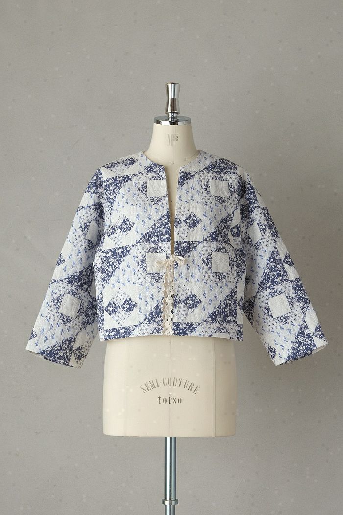 qiri キリ patchwork print quilting short jacket(26SS) | T.T. GARRET